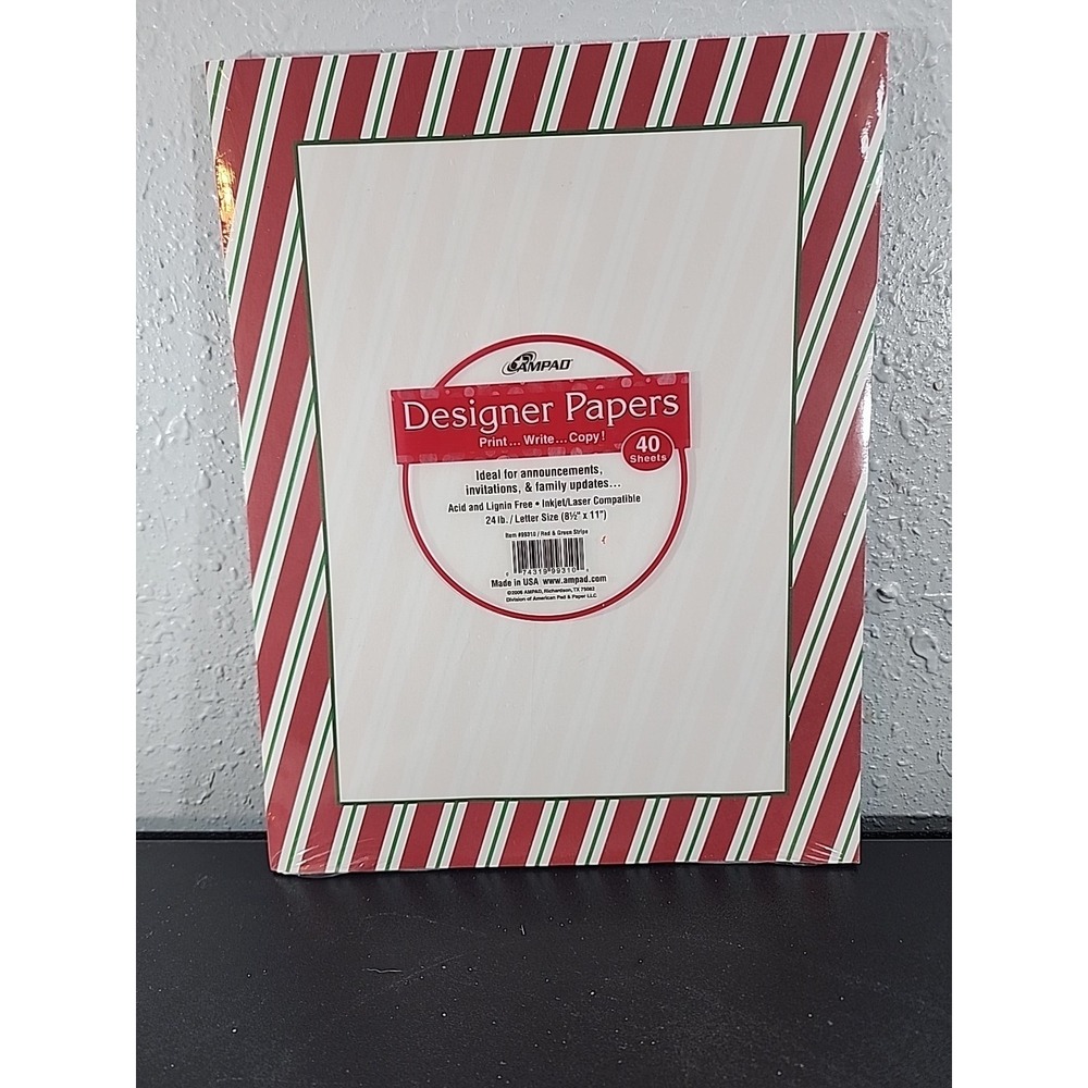 40 Sheets Computer Stationary Christmas Letter Announcments, Junk Journal Paper
